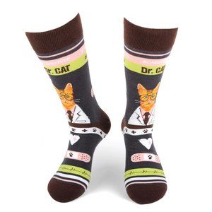 Health Care Heroes -Dr. Cat- Novelty Socks S/M
